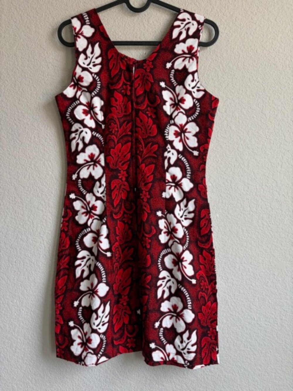 Vintage KYs Floral Shift Dress Made in Hawaii Sz Medium 100% Cotton Tiki Resort - Picture 3 of 8